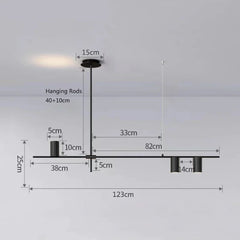 DecorBites™ Black Chandelier Pendant Lights for Dining Table, Kitchen, Living Room