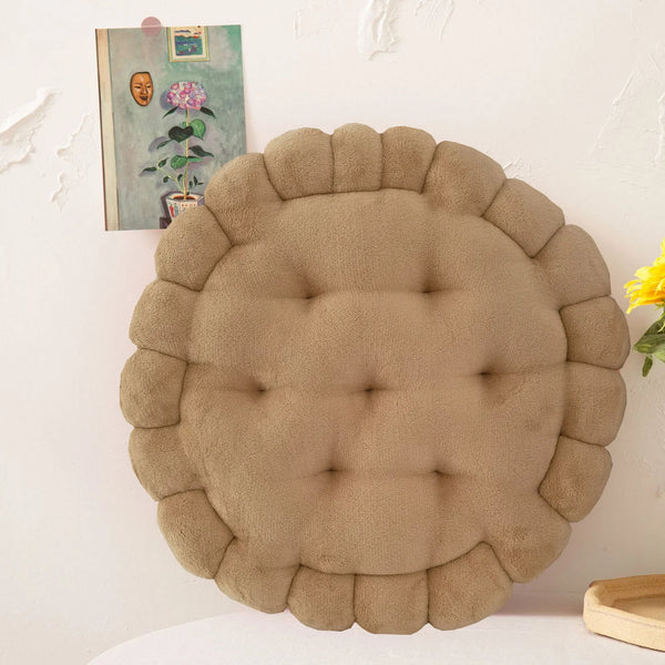 DecorBites™ Cookie Biscuit Cushion Soft Throw Pillow for Living Room Chair