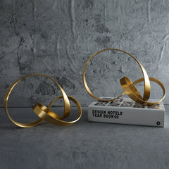 DecorBites™ Gold Rope Knot Metal Figurine Home Decor Accessory
