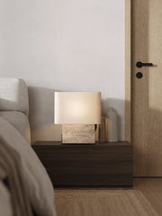 DecorBites™ Large Brown Stone Fabric Table Lamp for Home Decoration in Living Room or Bedroom
