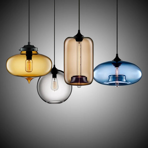 Pendant Lights Multicolored Glass
