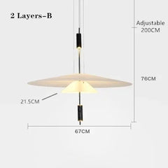 DecorBites™ LED Saucer Chandelier: Modern Personality for Home Decor, Living Room, Dining Table