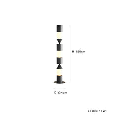 DecorBites™ Black LED Floor Lamp for Home Decorative Lighting