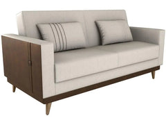 Sofa Bed 3 Places Couple Reclining Linen Matrix Esther