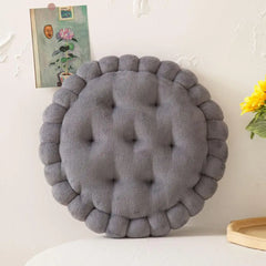 DecorBites™ Cookie Biscuit Cushion Soft Throw Pillow for Living Room Chair