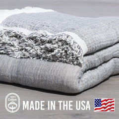 100% Cotton Reversible  Muslin Throw Blankets