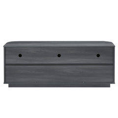Modern 64-Inch Wavy TV Cabinet with LED Lights, Black, Particleboard and MDF, 64''W x 15''D x 24''H