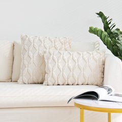 2 Piece Throw Pillow Set Square Rectangle Covers with Inserts