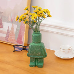 Ceramic Robot Vase - Nordic Style Home Decor