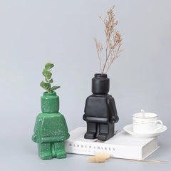 Ceramic Robot Vase - Nordic Style Home Decor