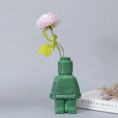 Ceramic Robot Vase - Nordic Style Home Decor