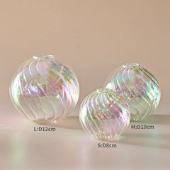 Glass Ball Vases Set for Home Decor