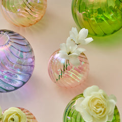Glass Ball Vases Set for Home Decor