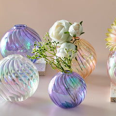 Glass Ball Vases Set for Home Decor