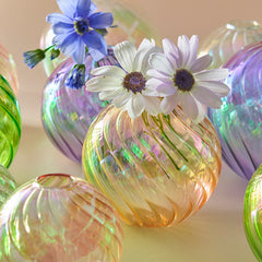 Glass Ball Vases Set for Home Decor