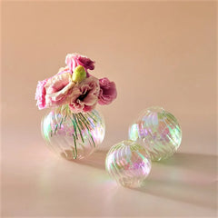 Glass Ball Vases Set for Home Decor