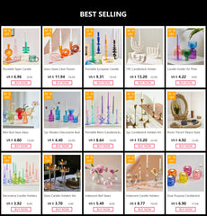 Glass Ball Vases Set for Home Decor
