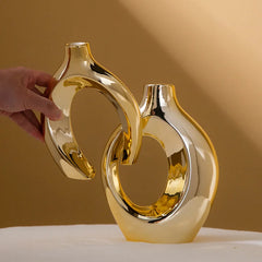 Golden Flower Vase - Home Decor Accessory