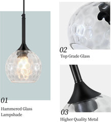 Hammered Glass Pendant Light