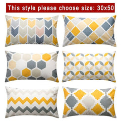Modern Geometric Decorative Geometric Pillow Cushion Cases Outdoor Square Yellow Decorative Pillow Covers For Couch Bedroom Pillow Cases Cushion Covers