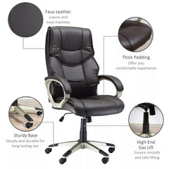 Bruce Leather Home Office Desk Chair