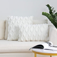 2 Piece Throw Pillow Set Square Rectangle Covers with Inserts