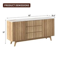 62" Buffet Cabinet Fluted - Vektaya